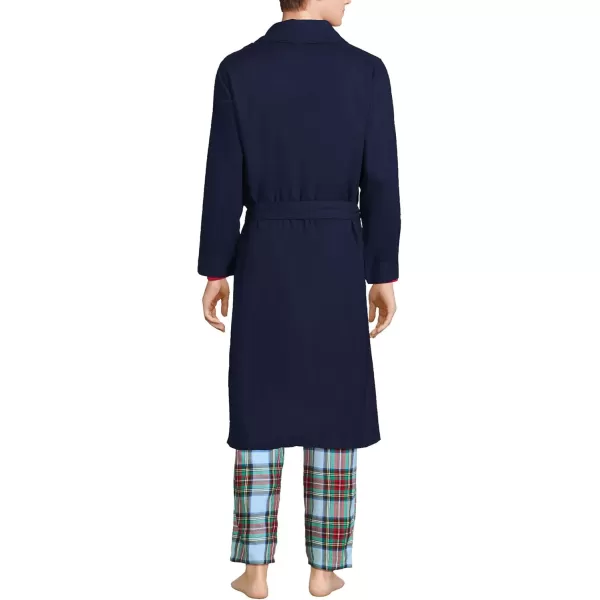 imageLands End Mens Flannel Sleepwear RobeDeep Sea Navy