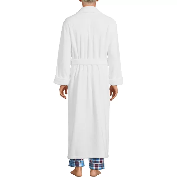 imageLands End Mens Full Length Turkish Cotton Terry BathrobeWhite