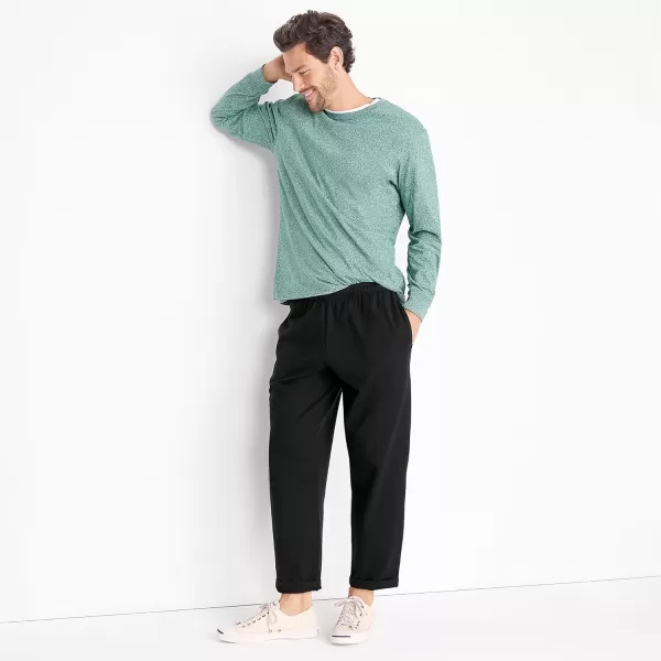 imageLands End Mens Jersey Knit SweatpantsBlack