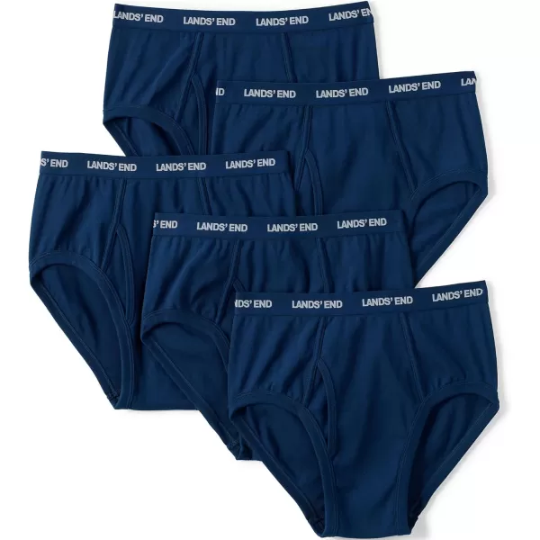 imageLands End Mens Knit Briefs 3 PackDeep Sea Navy