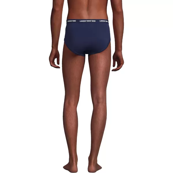 imageLands End Mens Knit Briefs 3 PackDeep Sea Navy