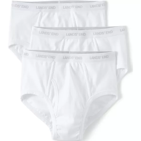 imageLands End Mens Knit Briefs 3 PackWhite