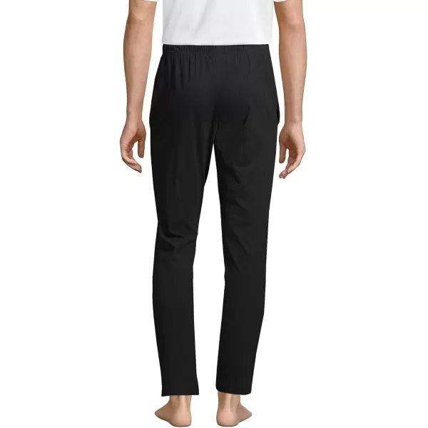 imageLands End Mens Knit Jersey Sleep PantsBlack