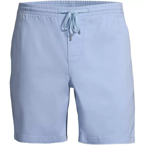 imageLands End Mens 7 Inch ComfortFirst Knockabout Pull On Deck ShortsSoft Lake Blue