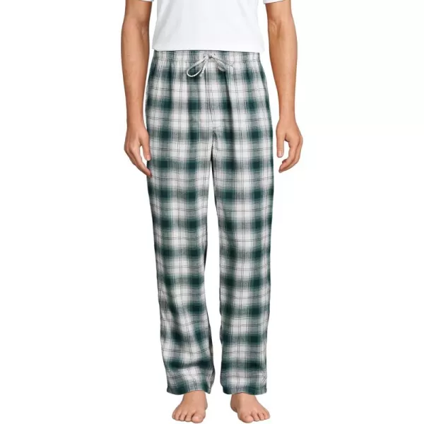 imageLands End Mens Flannel Pajama PantsDusty JuniperForest Plaid