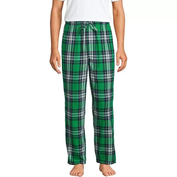 imageLands End Mens Flannel Pajama PantsTrue Green Plaid