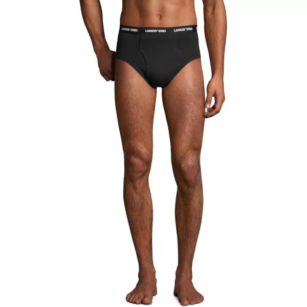 imageLands End Mens Knit Briefs 3 PackBlack