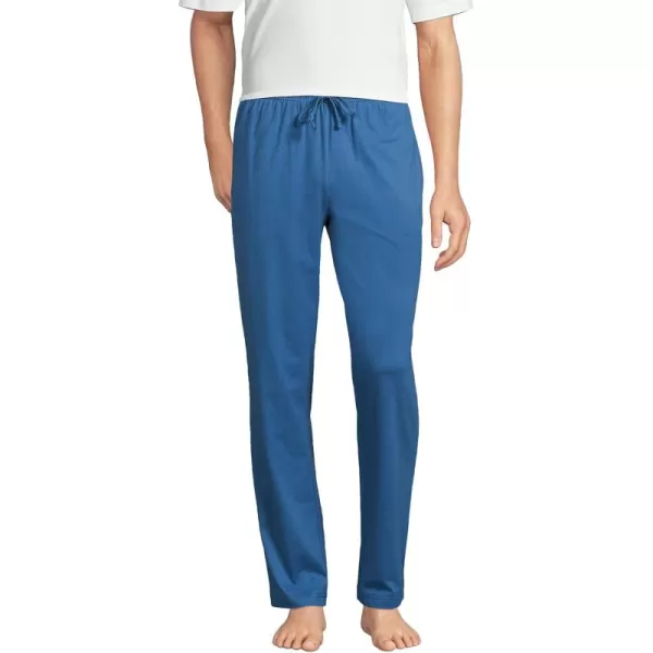 imageLands End Mens Knit Jersey Sleep PantsMariner Blue