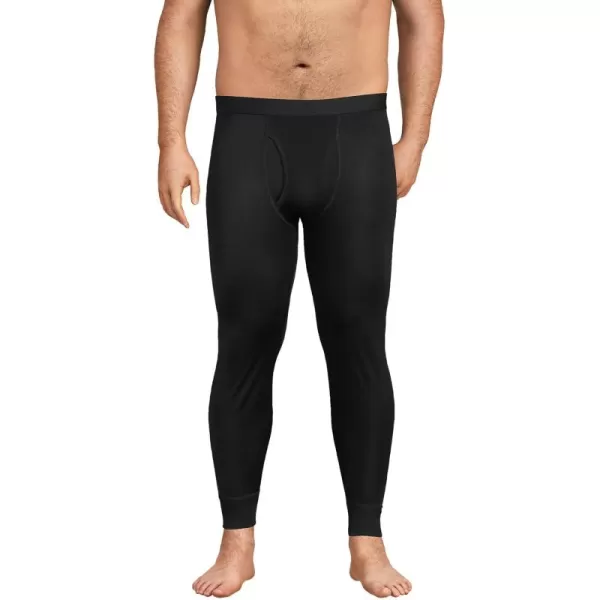 imageLands End Mens Silk Long Underwear PantsBlack