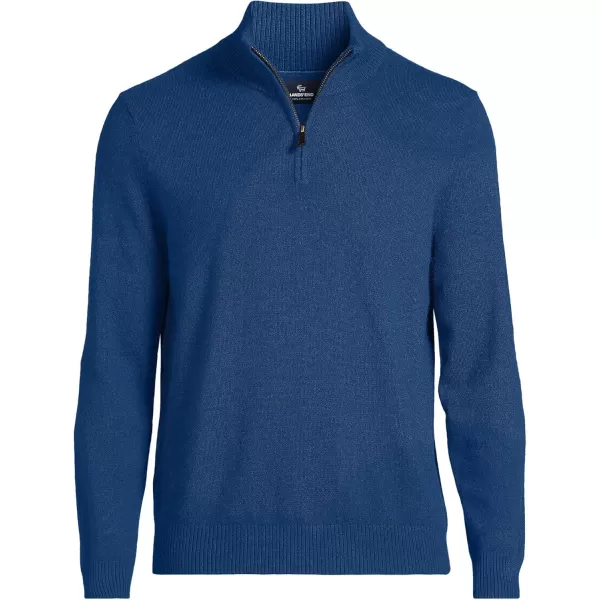 imageLands End Mens Fine Gauge Cashmere Quarter ZipNorthern Sky Heather