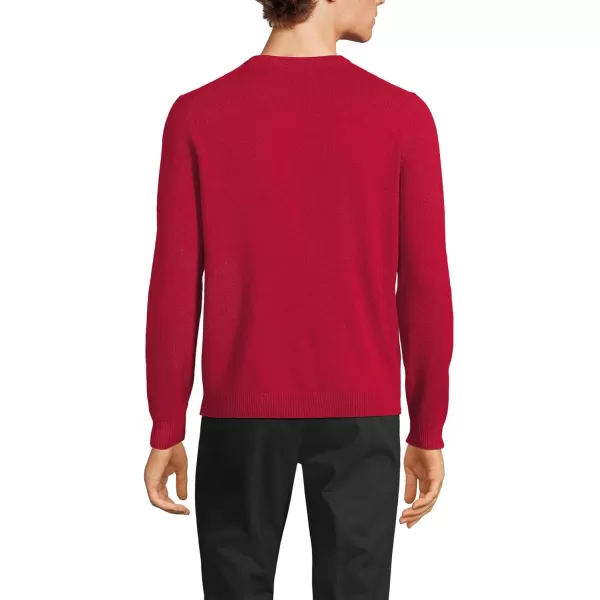 imageLands End Mens Fine Gauge Cashmere VNeck SweaterCurrent Red