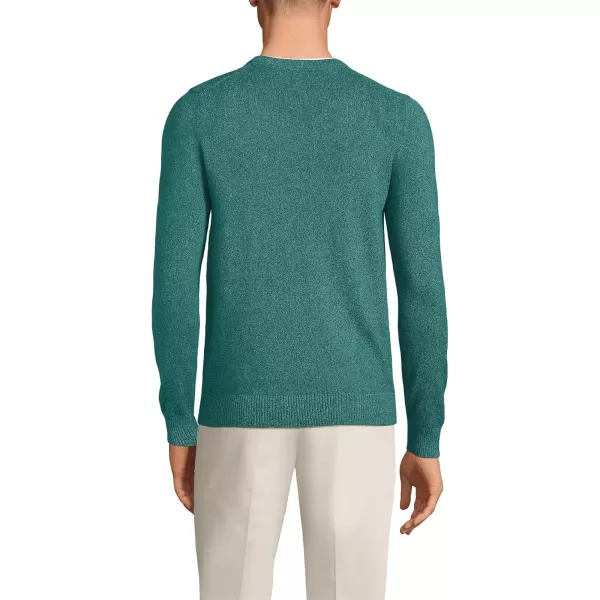 imageLands End Mens Fine Gauge Cashmere VNeck SweaterLight Balsam Marl