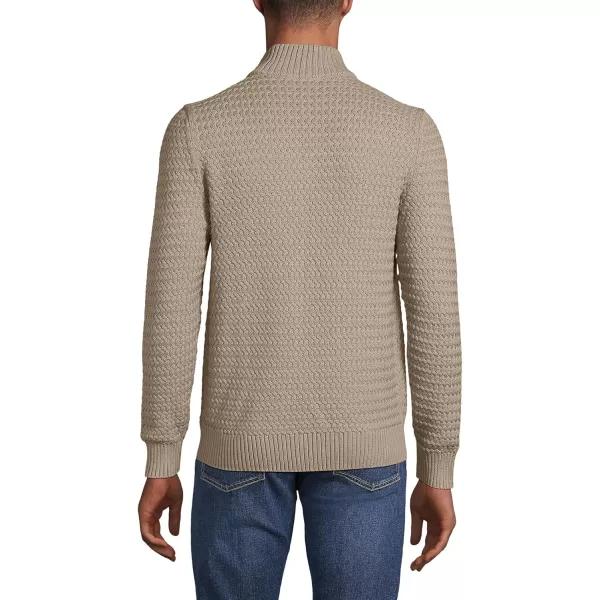 imageLands End Mens Long Sleeve Drifter Mock Neck CardiganKhaki