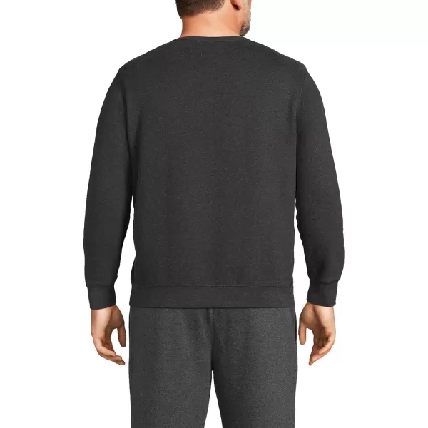 imageLands End Mens Serious Sweats French Terry Crewneck SweatshirtDark Charcoal Heather 23