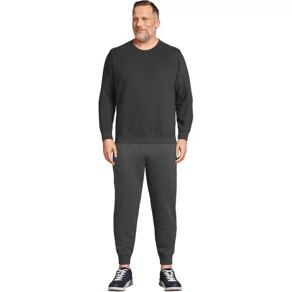 imageLands End Mens Serious Sweats French Terry Crewneck SweatshirtDark Charcoal Heather 23