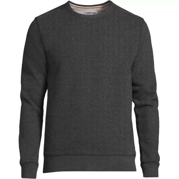 imageLands End Mens Serious Sweats French Terry Crewneck SweatshirtDark Charcoal Heather 23