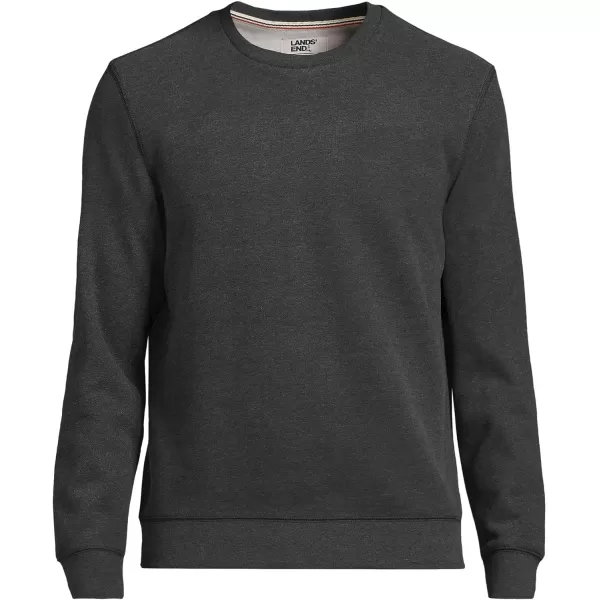 imageLands End Mens Serious Sweats French Terry Crewneck SweatshirtDark Charcoal Heather