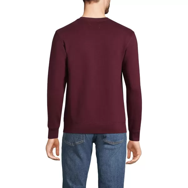 imageLands End Mens Serious Sweats French Terry Crewneck SweatshirtRoyal Burgundy