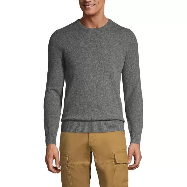 imageLands End Mens Fine Gauge Cashmere SweaterCharcoal Heather