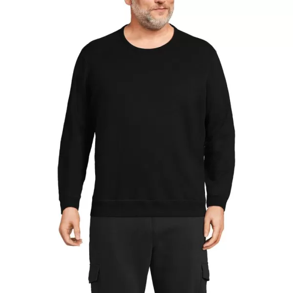 imageLands End Mens Serious Sweats French Terry Crewneck SweatshirtBlack 23