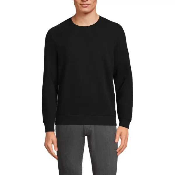 imageLands End Mens Serious Sweats French Terry Crewneck SweatshirtBlack