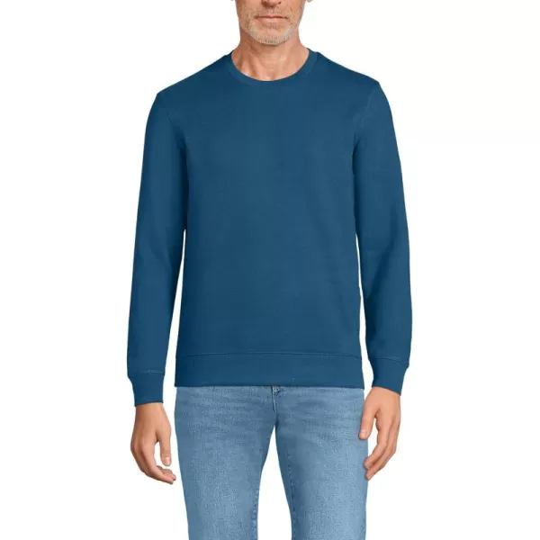 imageLands End Mens Serious Sweats French Terry Crewneck SweatshirtEvening Blue