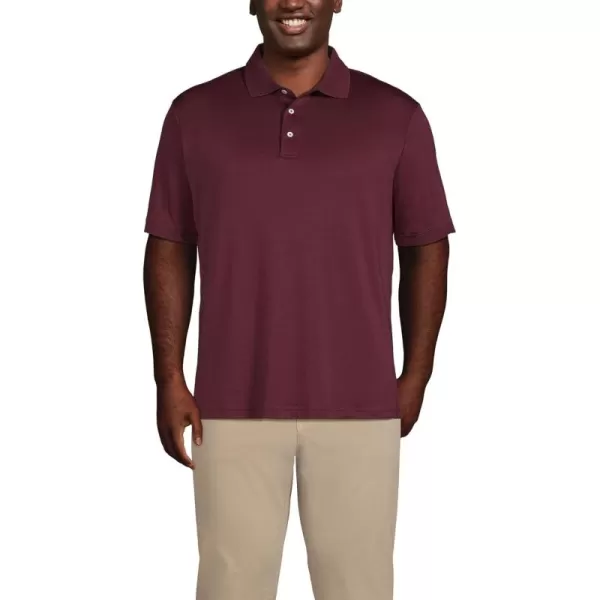 imageLands End School Uniform Mens Short Sleeve Supima Cotton Polo ShirtRoyal Burgundy