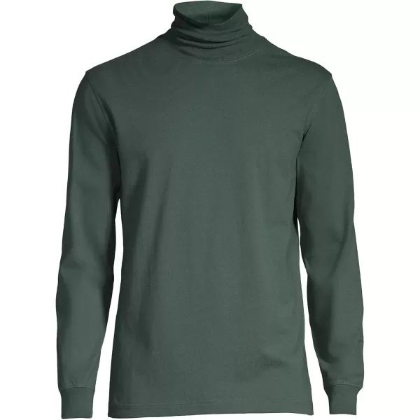 imageLands End Mens SuperT CottonBlend TurtleneckDeep Woodland Green