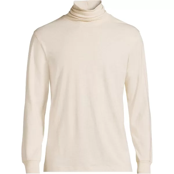 imageLands End Mens SuperT CottonBlend TurtleneckFlax Heather