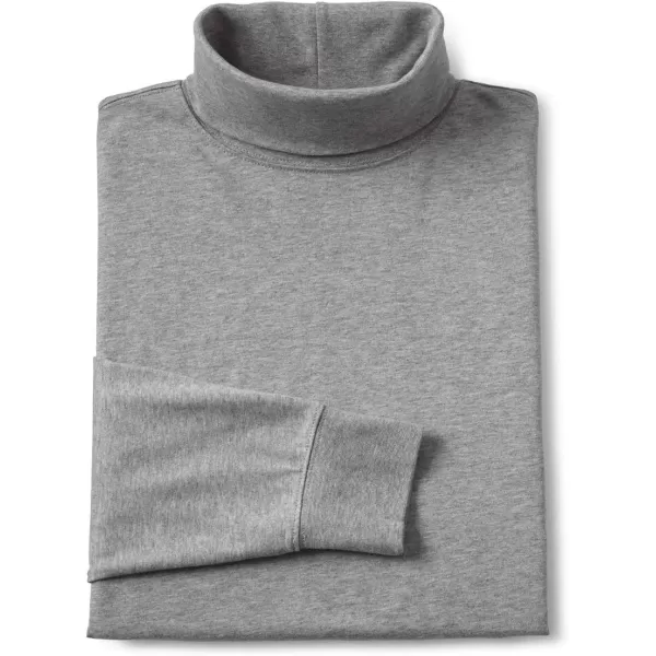 imageLands End Mens SuperT CottonBlend TurtleneckGray Heather