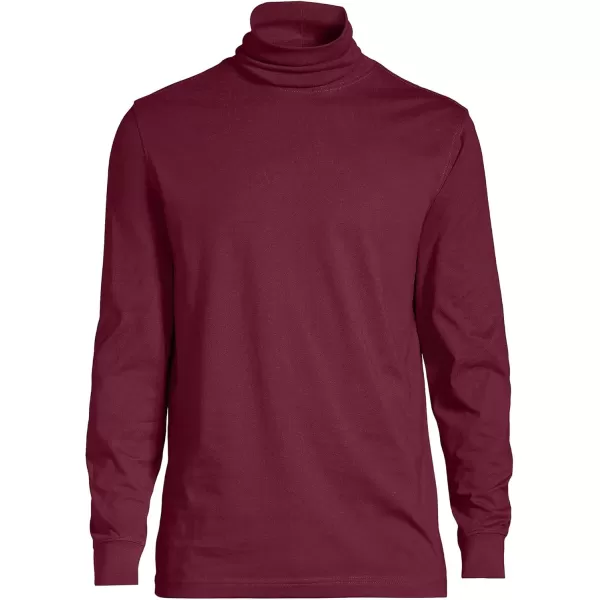 imageLands End Mens SuperT CottonBlend TurtleneckRich Burgundy