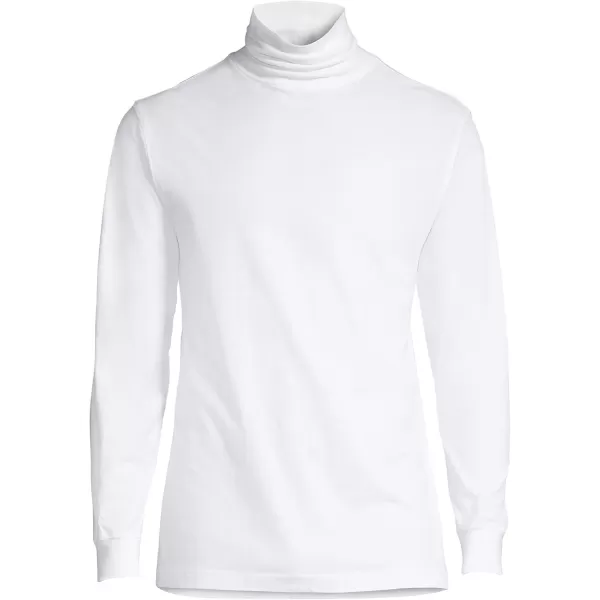 imageLands End Mens SuperT CottonBlend TurtleneckWhite