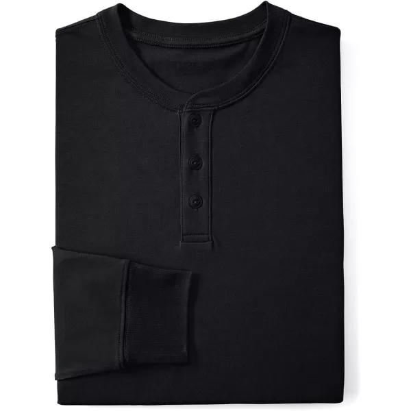 imageLands End Mens SuperT Long Sleeve Henley ShirtBlack