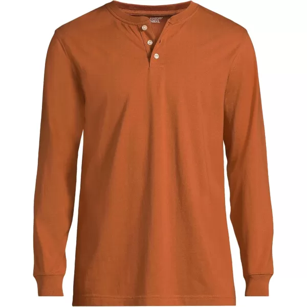 imageLands End Mens SuperT Long Sleeve Henley ShirtFresh Cinnamon