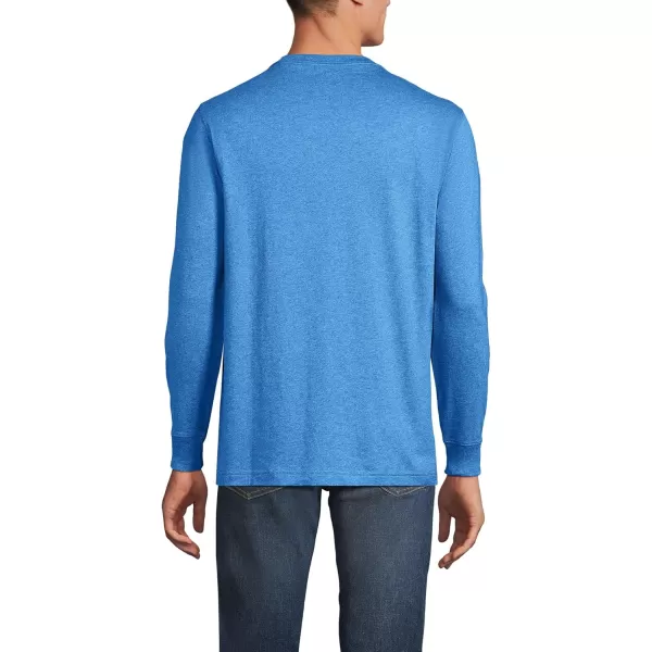 imageLands End Mens SuperT Long Sleeve TShirtBermuda Blue Heather