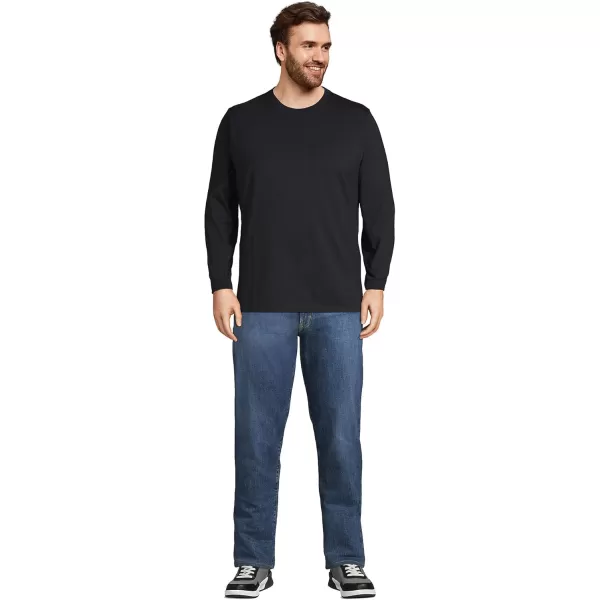 imageLands End Mens SuperT Long Sleeve TShirtBlack