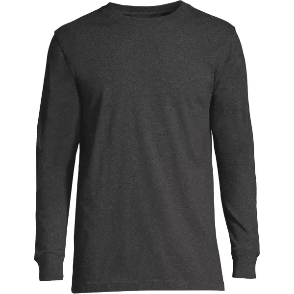 imageLands End Mens SuperT Long Sleeve TShirtDark Charcoal Heather