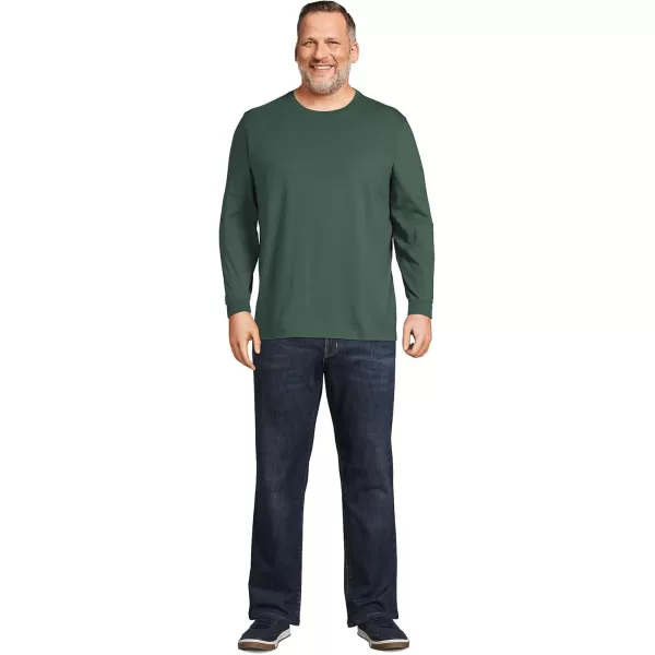 imageLands End Mens SuperT Long Sleeve TShirtDeep Woodland Green