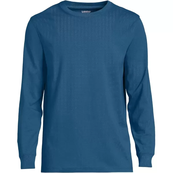 imageLands End Mens SuperT Long Sleeve TShirtEvening Blue