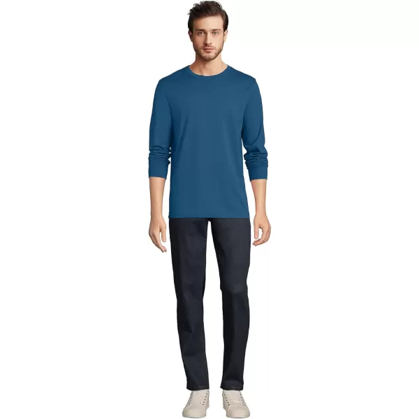 imageLands End Mens SuperT Long Sleeve TShirtEvening Blue