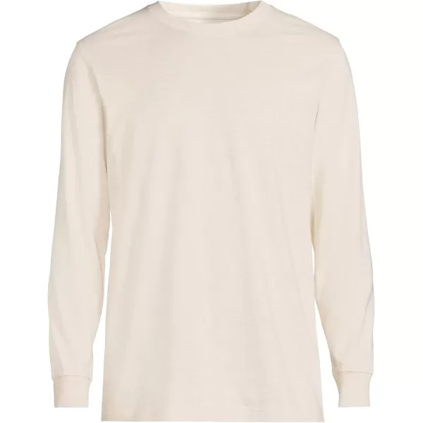 imageLands End Mens SuperT Long Sleeve TShirtFlax Heather