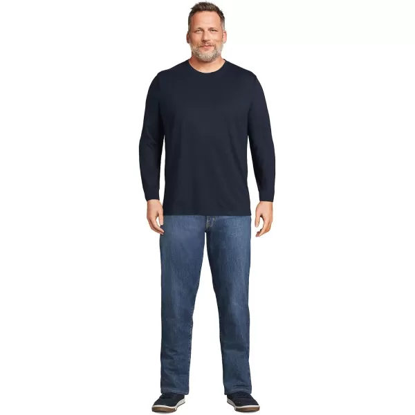 imageLands End Mens SuperT Long Sleeve TShirtRadiant Navy