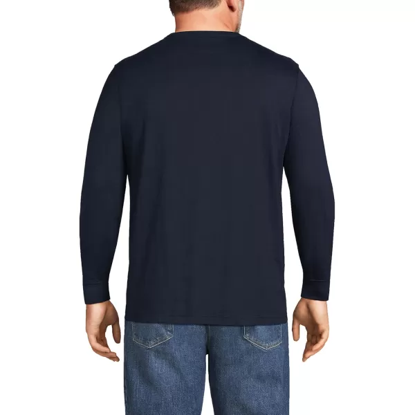 imageLands End Mens SuperT Long Sleeve TShirtRadiant Navy