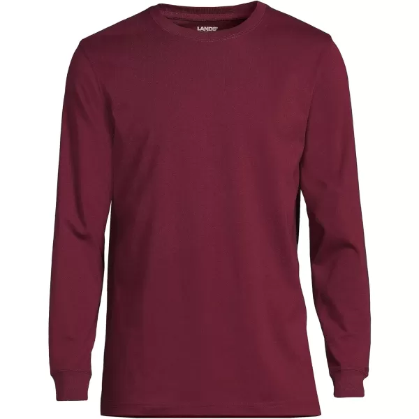 imageLands End Mens SuperT Long Sleeve TShirtRich Burgundy