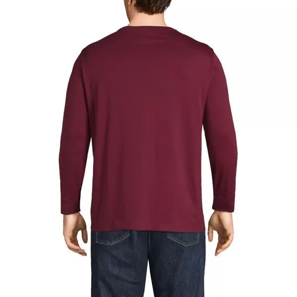 imageLands End Mens SuperT Long Sleeve TShirtRich Burgundy