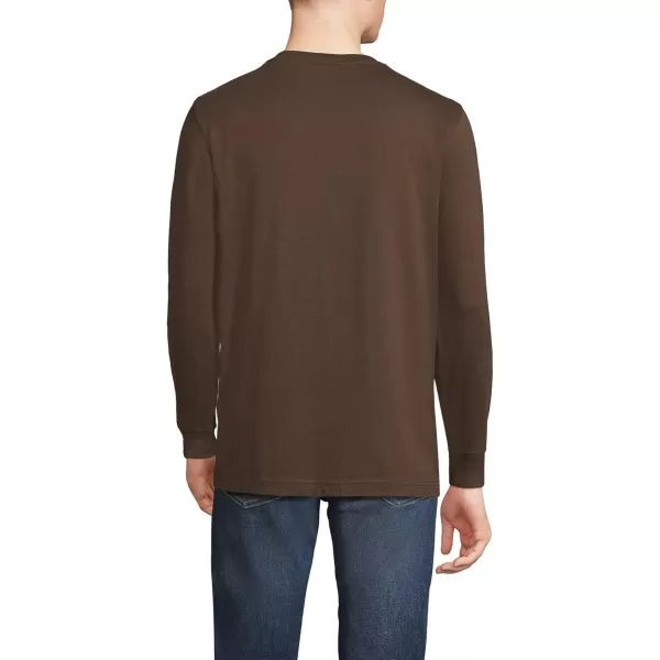 imageLands End Mens SuperT Long Sleeve TShirtRich Coffee