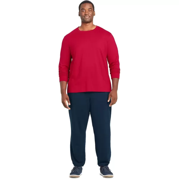 imageLands End Mens SuperT Long Sleeve TShirtRich Red