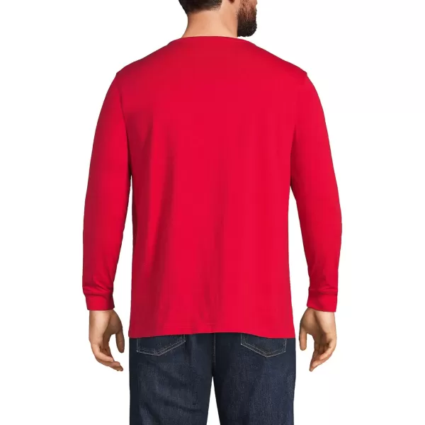 imageLands End Mens SuperT Long Sleeve TShirtRich Red