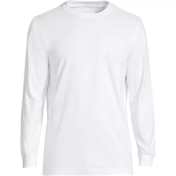 imageLands End Mens SuperT Long Sleeve TShirtWhite