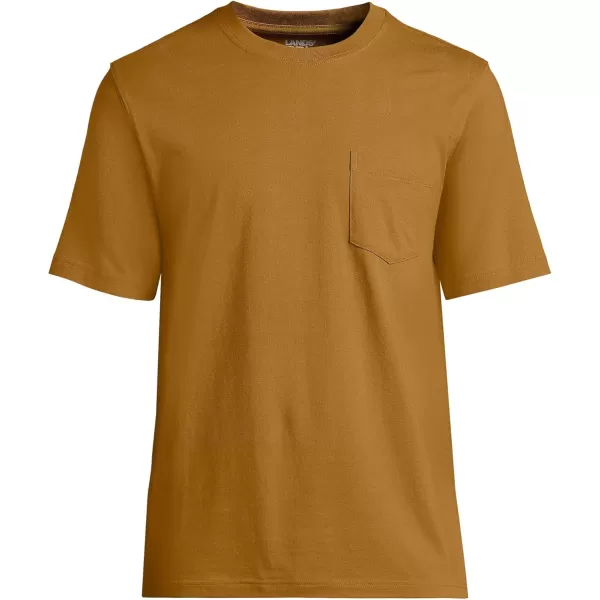 imageLands End Mens SuperT Short Sleeve TShirt with PocketAged Gold